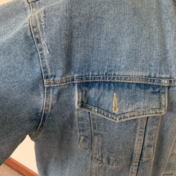 Oversized Denim Jacket with Bandana Print Back from Korea - Picture 7 of 13